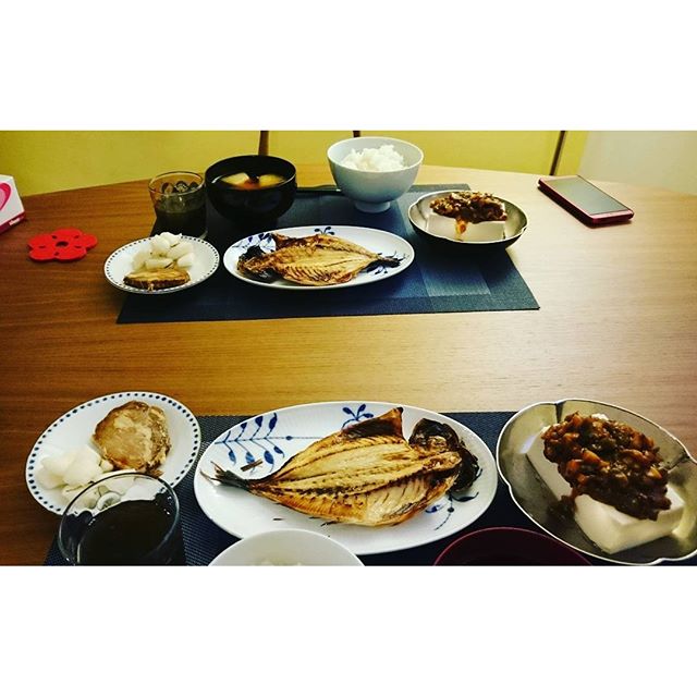 鯵の干物と豆腐 - from Instagram