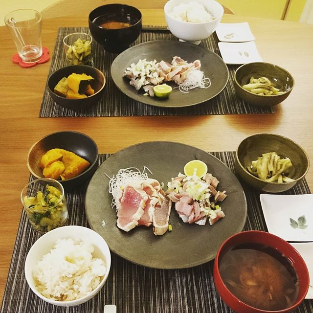 広尾から戻って夕食です。 - from Instagram