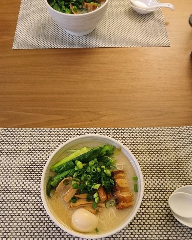 #一風堂 の乾麺で自宅で #とんこつラーメン - from Instagram